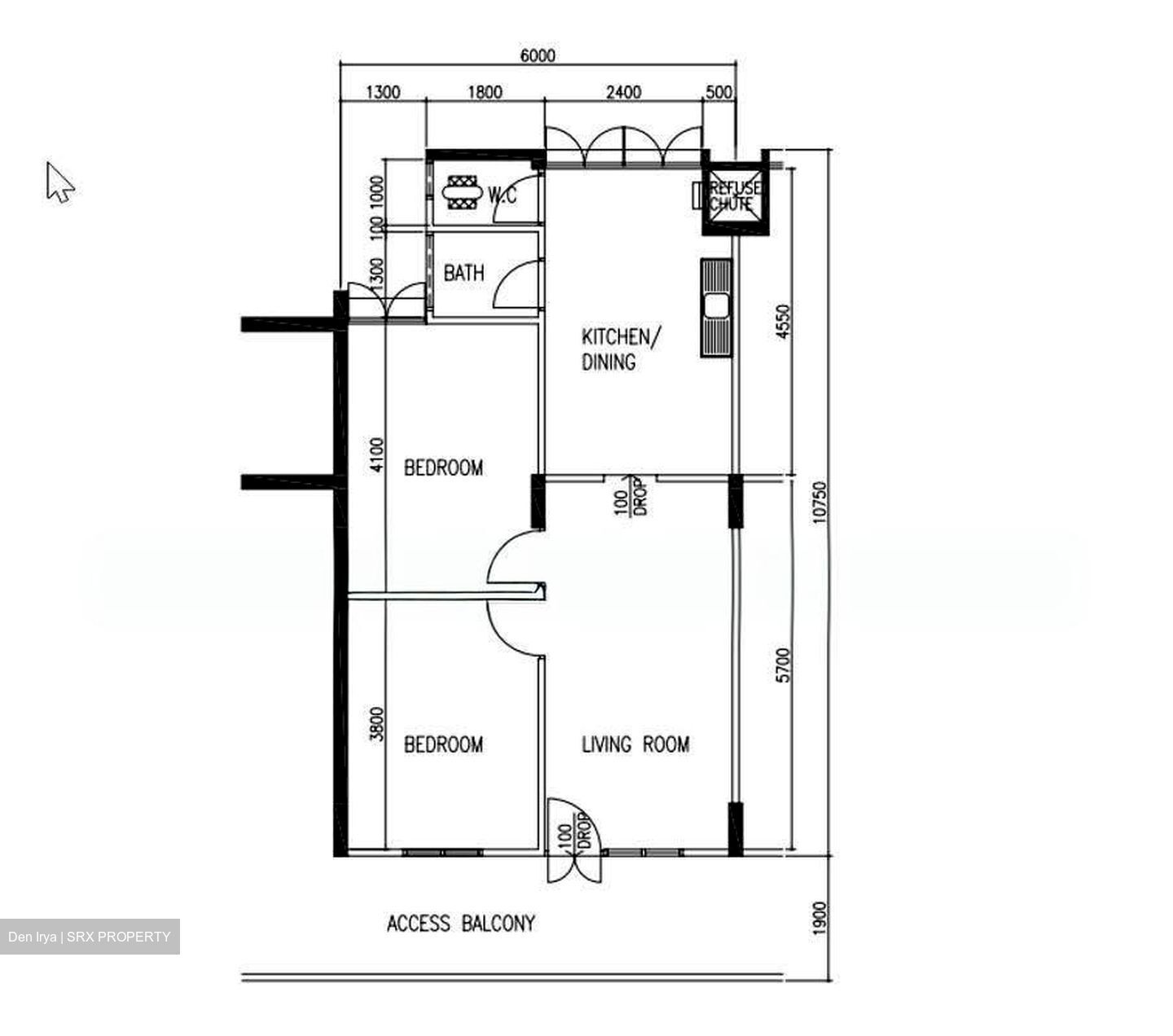 Blk 57 New Upper Changi Road (Bedok), HDB 3 Rooms #626258711